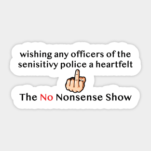 Sensitivity Police Sticker